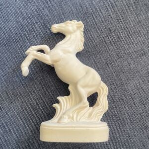 Alabaster Hand Made Rearing Horse Greek Handmade Statue Sculpture